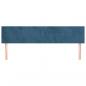 Preview: Kopfteile 2 Stk. Dunkelblau 100x5x78/88 cm Samt