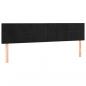 Preview: Kopfteile 2 Stk. Schwarz 90x5x78/88 cm Samt