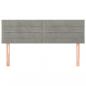 Preview: Kopfteile 2 Stk. Hellgrau 72x5x78/88 cm Samt