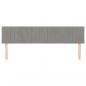 Preview: Kopfteile 2 Stk. Hellgrau 100x5x78/88 cm Samt