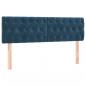 Preview: Kopfteile 2 Stk. Dunkelblau 80x7x78/88 cm Samt