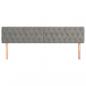 Preview: Kopfteile 2 Stk. Hellgrau 90x7x78/88 cm Samt