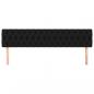 Preview: Kopfteile 2 Stk. Schwarz 100x7x78/88 cm Stoff
