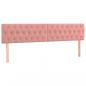 Preview: Kopfteile 2 Stk. Rosa 100x7x78/88 cm Samt