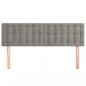Preview: Kopfteile 2 Stk. Hellgrau 72x5x78/88 cm Samt