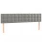 Preview: Kopfteile 2 Stk. Hellgrau 100x5x78/88 cm Samt