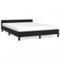 Preview: Bettgestell mit Kopfteil Schwarz 140x190 cm Samt