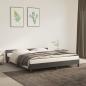 Preview: ARDEBO.de - Bettgestell mit Kopfteil Dunkelgrau 180x200 cm Samt