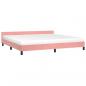 Preview: Bettgestell mit Kopfteil Rosa 200x200 cm Samt