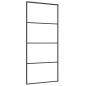 Preview: Schiebetür ESG-Glas und Aluminium mattiert 90x205 cm Schwarz