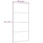 Preview: Schiebetür ESG-Glas und Aluminium mattiert 90x205 cm Schwarz