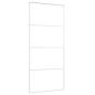 Preview: Schiebetür ESG-Glas und Aluminium 90x205 cm Weiß