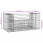 Preview: Gartenbank aus Gabionen 143x71x65,5 cm Massivholz Kiefer