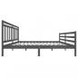 Preview: Massivholzbett Grau 200x200 cm