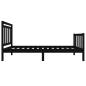 Preview: Massivholzbett Schwarz 75x190 cm