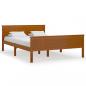 Preview: Massivholzbett Honigbraun Kiefernholz 120x200 cm