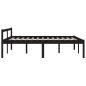 Preview: Seniorenbett Schwarz 150x200 cm Massivholz Kiefer