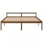 Preview: Seniorenbett Honigbraun 200x200 cm Massivholz Kiefer