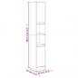 Preview: Badezimmerschrank Grau Sonoma 30x30x183,5 cm Holzwerkstoff