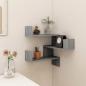 Preview: ARDEBO.de - Wand-Eckregal Grau Sonoma 40x40x50 cm Holzwerkstoff