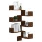 Preview: Wand-Eckregale 2 Stk. Braun Eiche 40x40x50 cm Holzwerkstoff