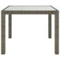 Preview: 3-tlg. Garten-Essgruppe mit Kissen Poly Rattan Grau