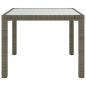 Preview: 3-tlg. Garten-Essgruppe mit Kissen Poly Rattan Grau