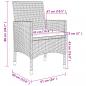 Preview: 3-tlg. Garten-Essgruppe mit Auflagen Poly Rattan und Glas