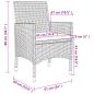 Preview: 3-tlg. Garten-Essgruppe mit Auflagen Poly Rattan und Glas