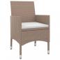 Preview: 3-tlg. Garten-Essgruppe mit Auflagen Poly Rattan und Glas