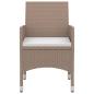 Preview: 3-tlg. Garten-Essgruppe mit Auflagen Poly Rattan und Glas