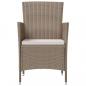 Preview: Gartenstühle mit Kissen 2 Stk. Poly Rattan Beige