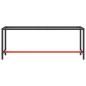 Preview: Werkbankgestell Mattschwarz und Mattrot 210x50x79 cm Metall