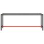 Preview: Werkbankgestell Mattschwarz und Mattrot 210x50x79 cm Metall