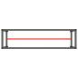 Preview: Werkbankgestell Mattschwarz und Mattrot 210x50x79 cm Metall