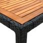 Preview: 9-tlg. Garten-Essgruppe mit Kissen Poly Rattan Schwarz