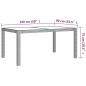 Preview: 7-tlg. Garten-Essgruppe mit Kissen Poly Rattan Grau