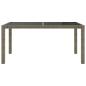 Preview: 5-tlg. Garten-Essgruppe mit Kissen Poly Rattan Grau