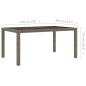 Preview: 5-tlg. Garten-Essgruppe mit Kissen Poly Rattan Grau