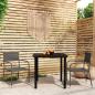 Preview: ARDEBO.de - 3-tlg. Garten-Essgruppe Grau
