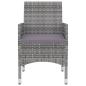 Preview: 5-tlg. Garten-Essgruppe mit Auflagen Poly Rattan und Glas