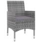 Preview: 5-tlg. Garten-Essgruppe mit Auflagen Poly Rattan und Glas