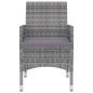 Preview: 5-tlg. Garten-Essgruppe mit Auflagen Poly Rattan und Glas