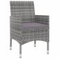 Preview: 7-tlg. Garten-Essgruppe mit Auflagen Poly Rattan und Glas