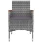 Preview: 5-tlg. Garten-Essgruppe mit Auflagen Poly Rattan und Glas