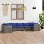 Preview: ARDEBO.de - 7-tlg. Garten-Lounge-Set mit Kissen Poly Rattan Grau