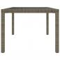 Preview: Gartentisch 150x90x75 cm Hartglas und Poly Rattan Grau