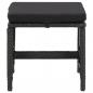 Preview: Gartenhocker 4 Stk. mit Sitzkissen Poly Rattan Schwarz