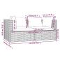 Preview: ARDEBO.de - 3-tlg. Garten-Lounge-Set mit Kissen Braun Poly Rattan