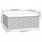 Preview: Gartenhocker mit Kissen Grau 70x70x30 cm Poly Rattan